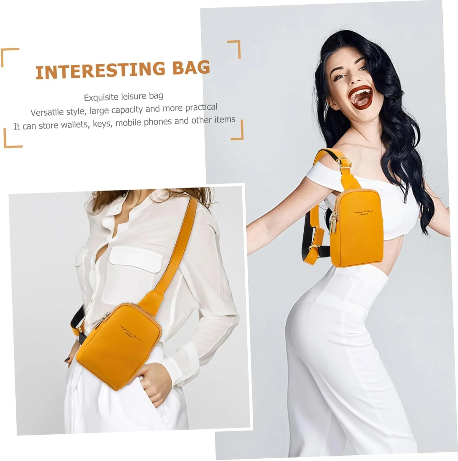 2 Pcs Women's Crossbody Bag Cross Body Purses for Girls Womens Cross Body Women Waist Bag Crossbody