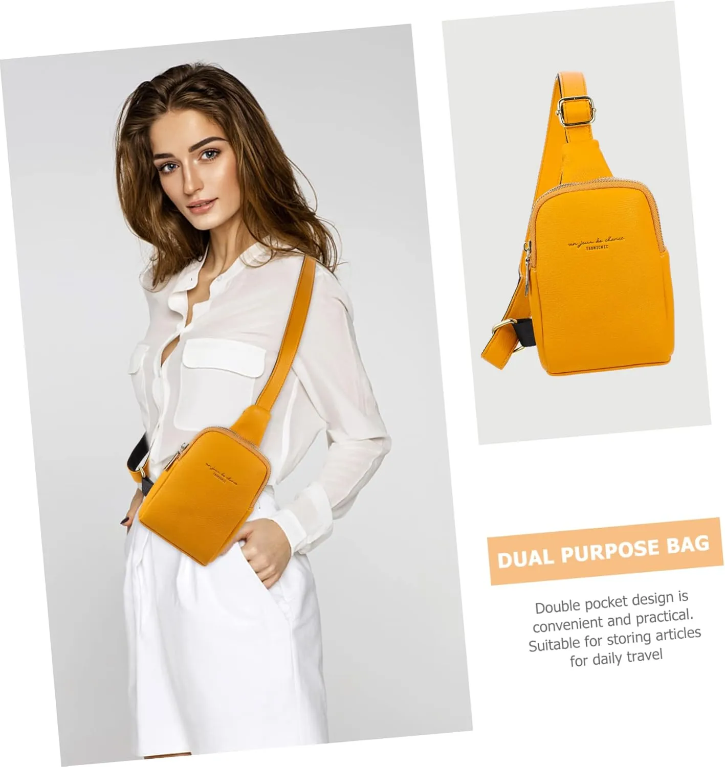 2 Pcs Women's Crossbody Bag Cross Body Purses for Girls Womens Cross Body Women Waist Bag Crossbody