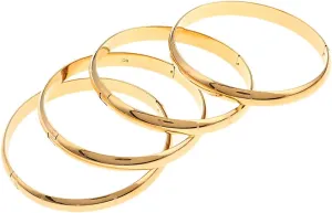 4pcs Cross Bangles Bracelets Open Size Laser Bangles Dubai Gold Jewelry Bangles