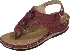 AMDBEL Orthopedic Sandals for Women 2024 Women's Orthopedic Arch Support Flip Flops Summer Walking Orthotic Thong Sandals