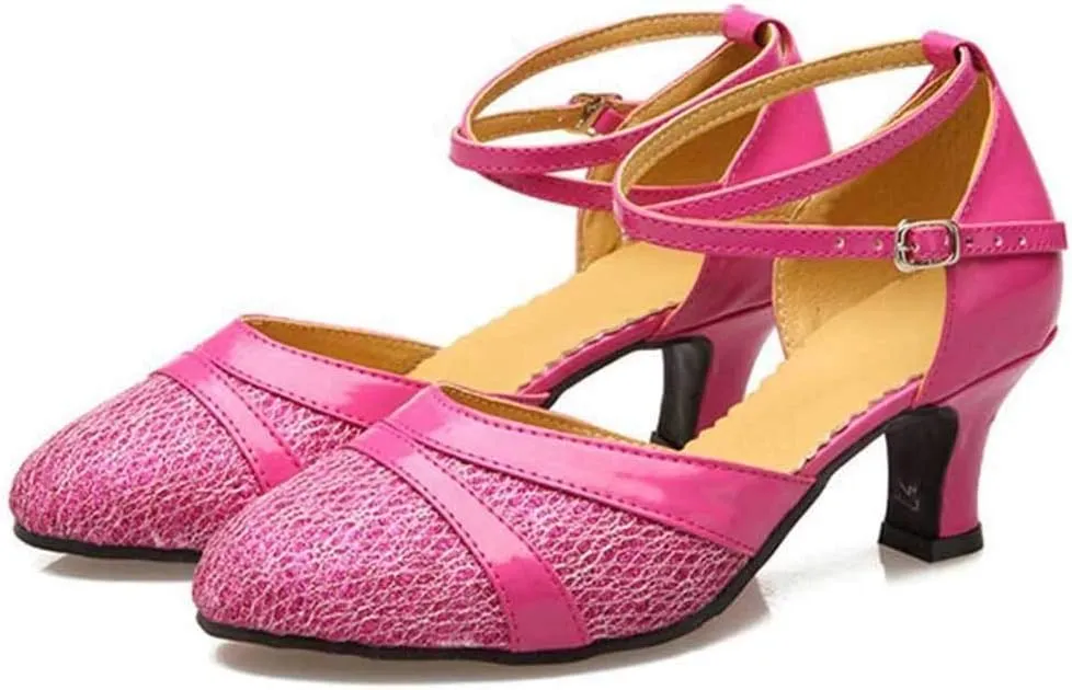 AMDBEL Sandals for Women Dressy Summer Fashion Open Toe Low Heel Pump Sandal Elegant Dance Shoes Buckle Dress Heeled Sandals