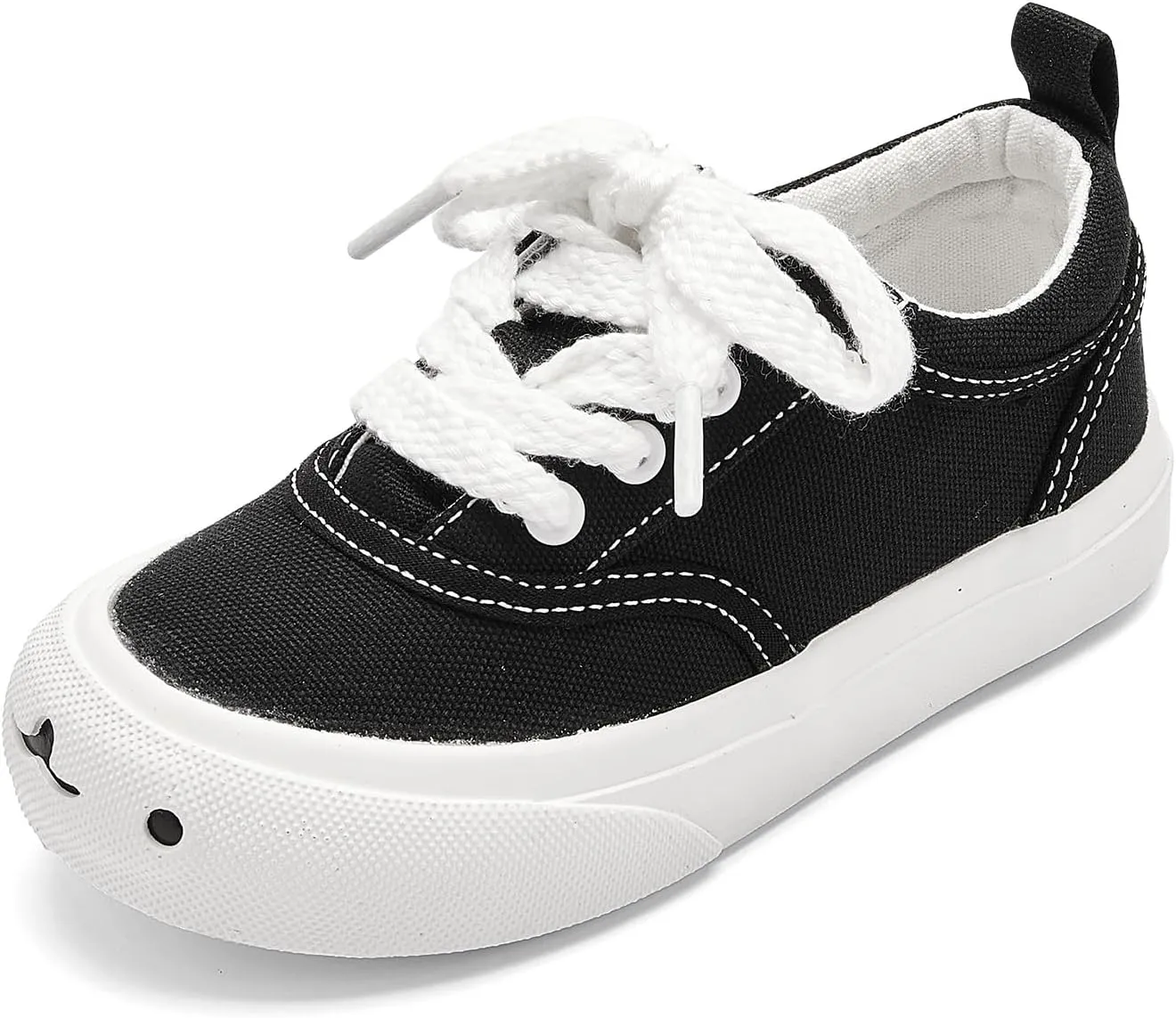 Balabala Toddler Sneakers for Boys and Girls Dual Hook and Loops Sneakers Slip On Canvas Shoes Soft and Durable
