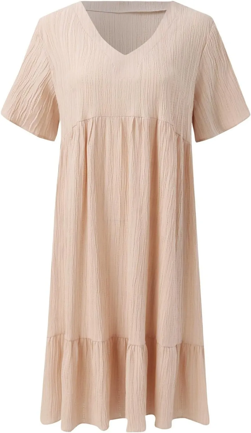 Beach Dresses for Women,2025 Summer V Neck Sleeveless Mini Dresses Ruffle a Line Short Dress Boho Flowy Sundress