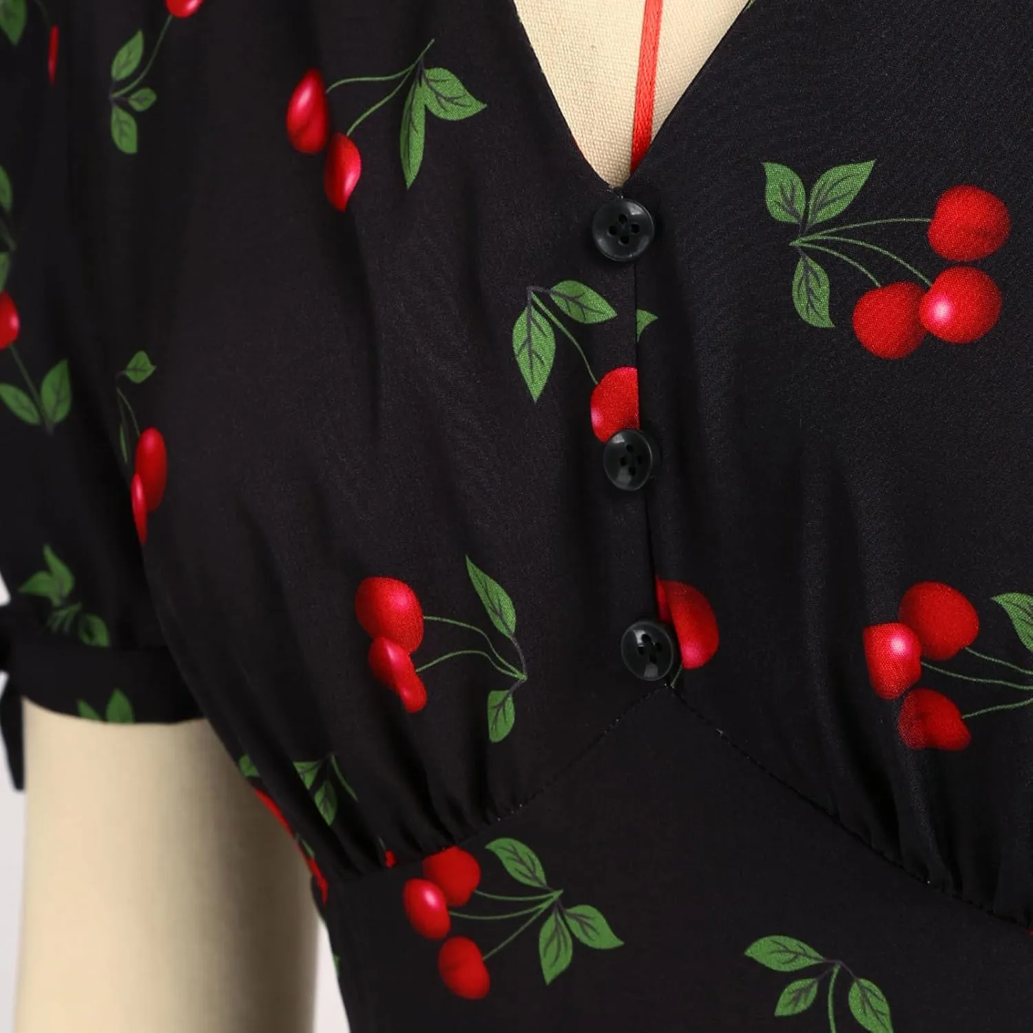 Belle Poque Women Vintage Dress V Neck Puff Sleeve Cocktail Dresses Vintage Tea Party Dresses