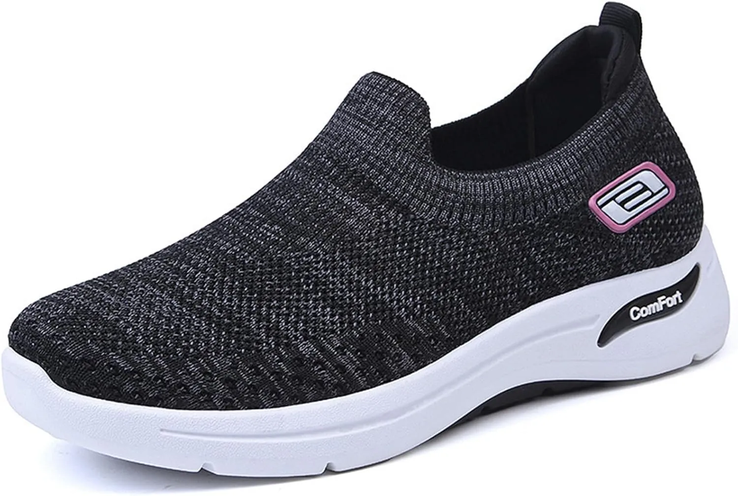 Best Walking Shoes for Women Breathable Knit Slip On Sneakers with Arch Support Lightweight Comfort Soft Cushion Available Shoes for Outdoor Sport Travel Hiking