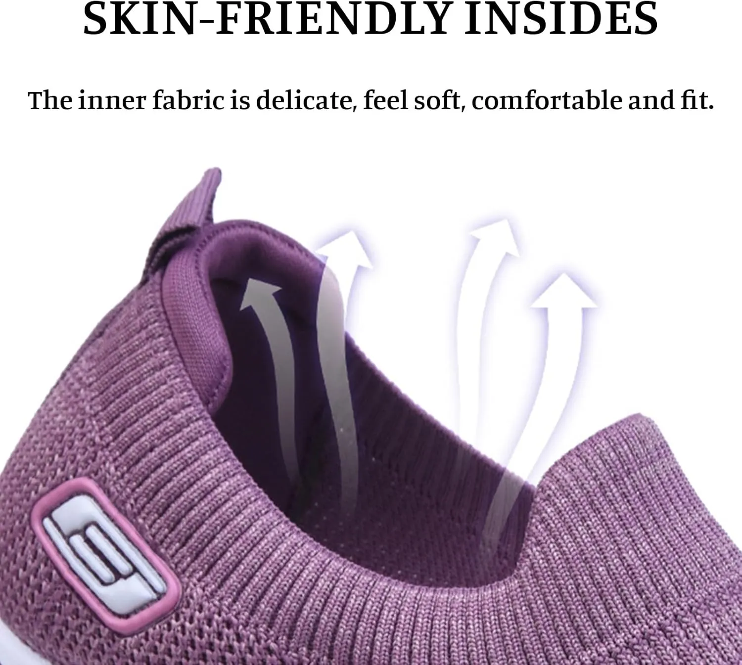 Best Walking Shoes for Women Breathable Knit Slip On Sneakers with Arch Support Lightweight Comfort Soft Cushion Available Shoes for Outdoor Sport Travel Hiking