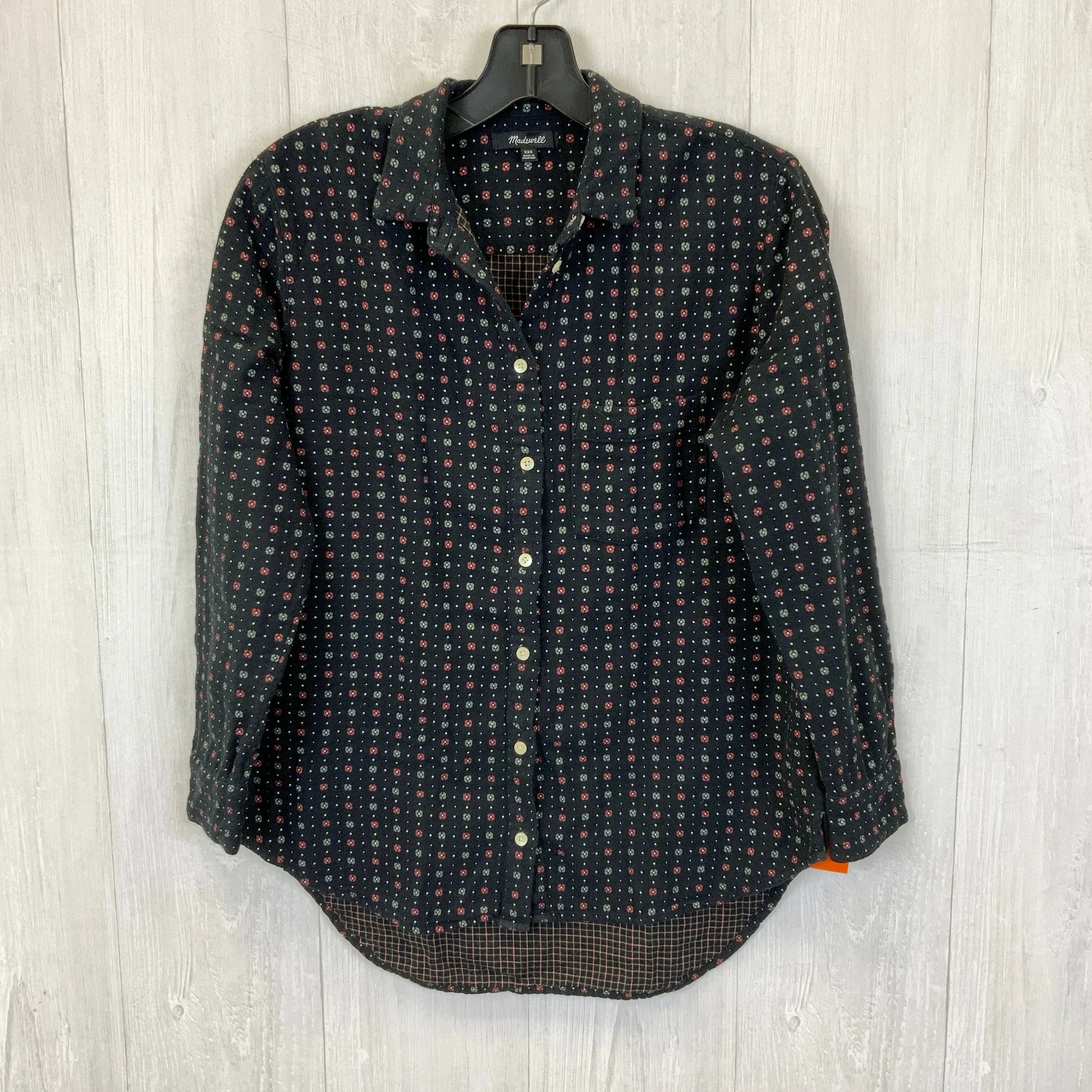 Blouse Long Sleeve By Madewell In Black, Size: Xxs