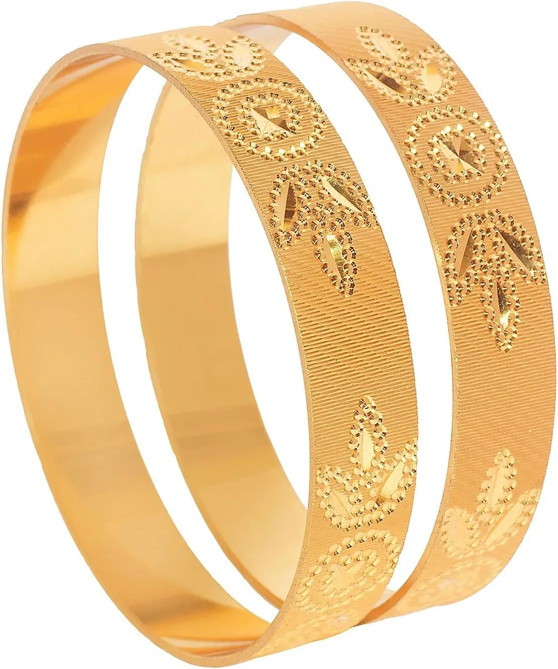 Bodha Traditional Indian Gold Plated Traditional Designer Bangles for Women (Pack of 4)