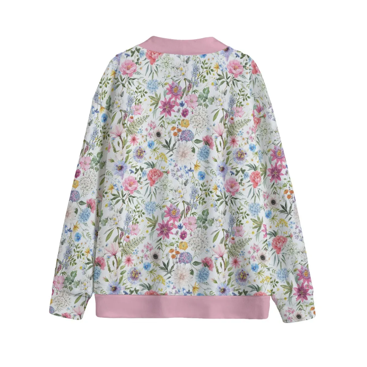 Bohemia Exotic Floral Printed Knitted Jumper Cardigan Sweater