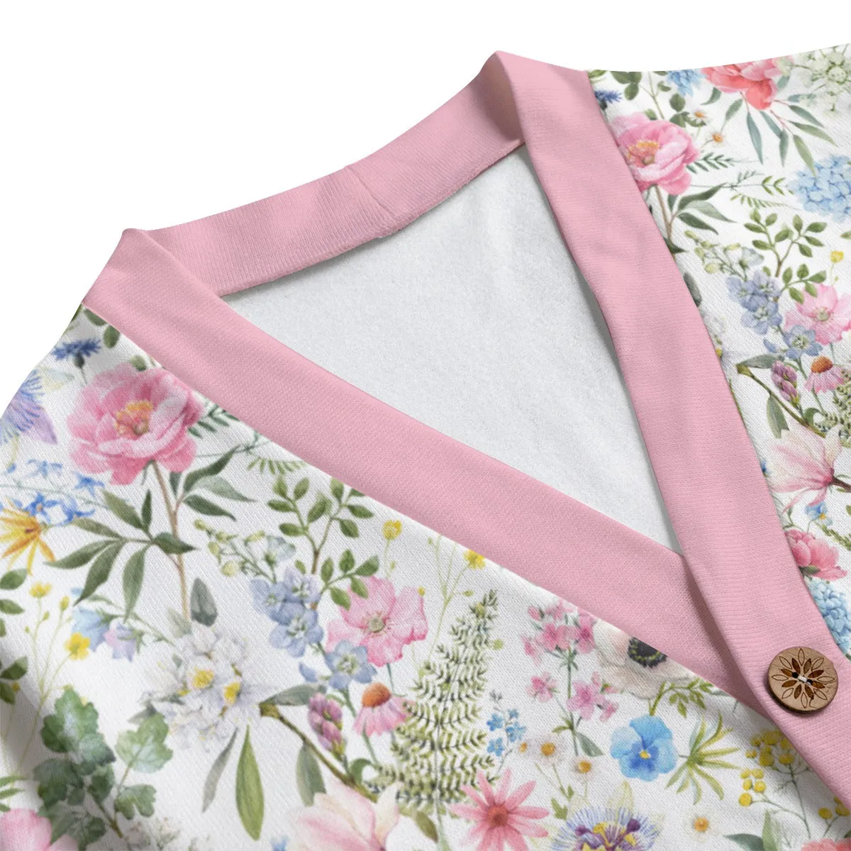 Bohemia Exotic Floral Printed Knitted Jumper Cardigan Sweater