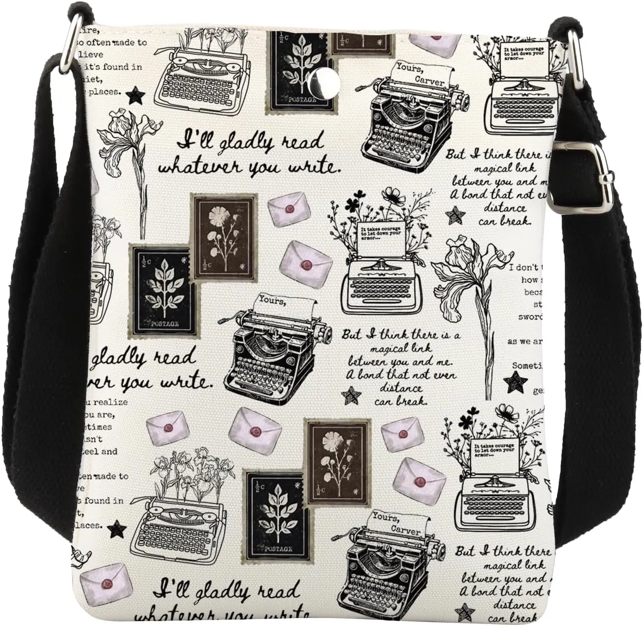 Book Inspired Gift Crossbody Bag Bookish Gift for Reader Book Lover Gift Book Quote Gift Fantasy Novel Crossboyd Sling Bag