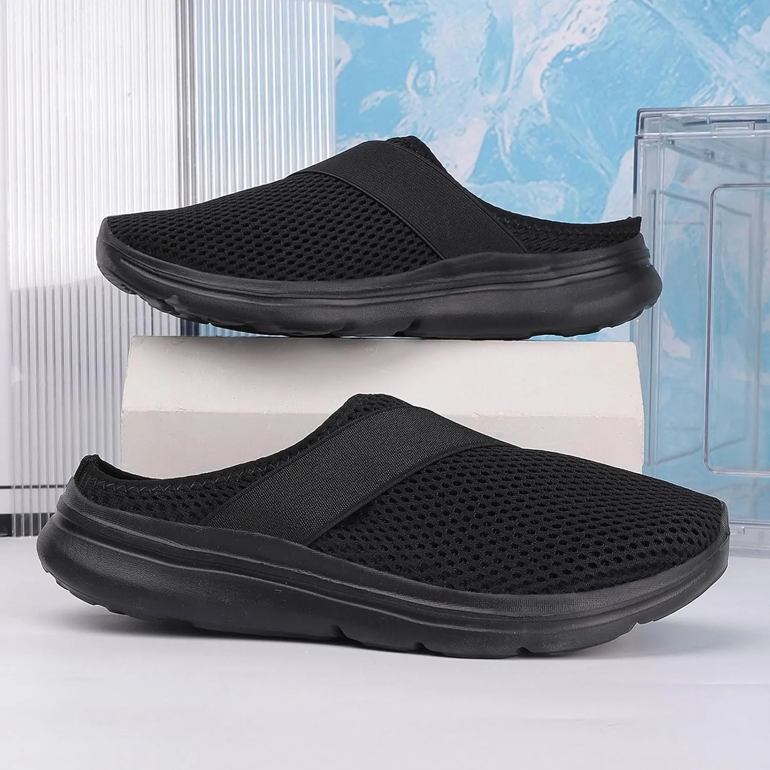 Breathable Slip On Shoes for Men Breathable Casual Comfortable Walking Sneaker Convenient Elderly Slip On Shoes