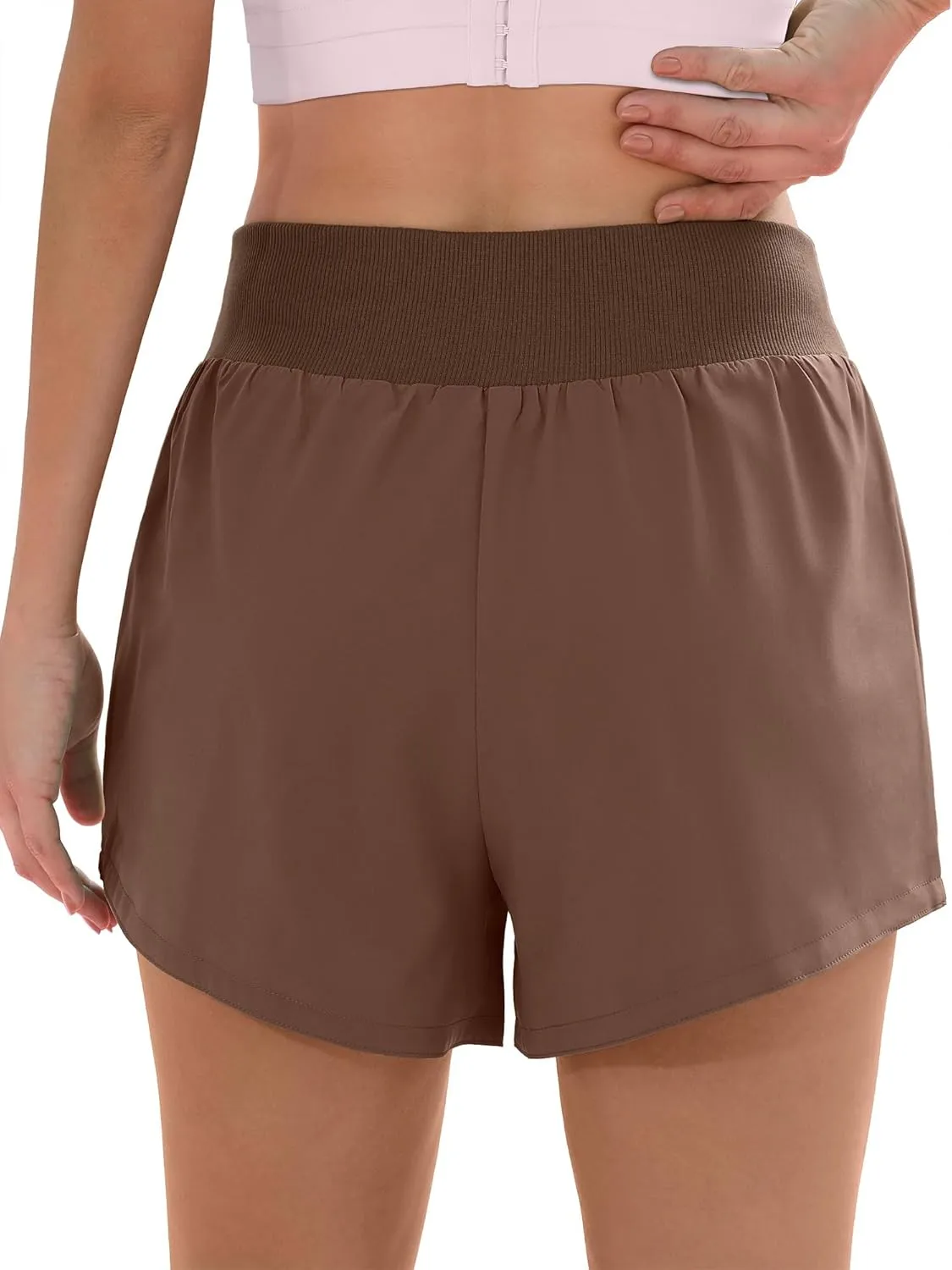 Caracilia Women Athletic Shorts High Waist Workout Running Hiking Gym Shorts Summer Trendy Outfits 2025