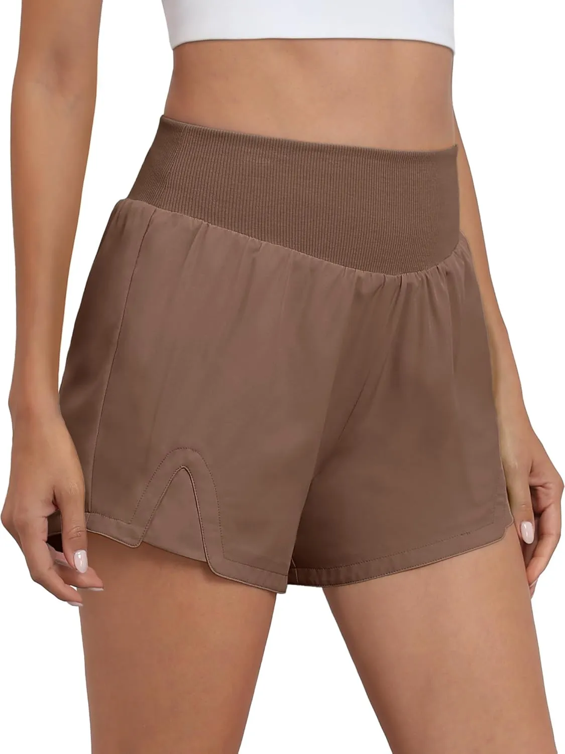 Caracilia Women Athletic Shorts High Waist Workout Running Hiking Gym Shorts Summer Trendy Outfits 2025