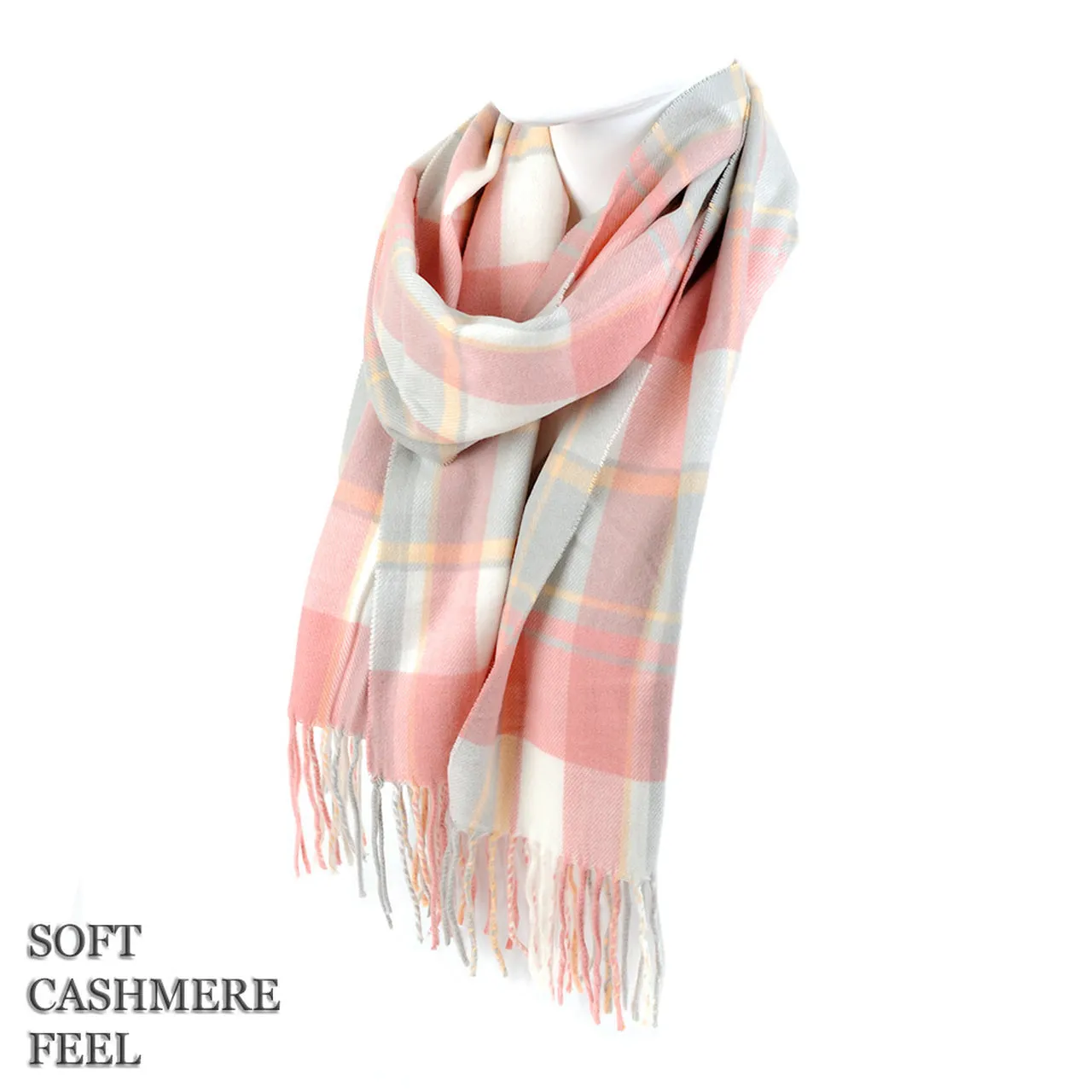 Cashmere Feel Scarf in Pink