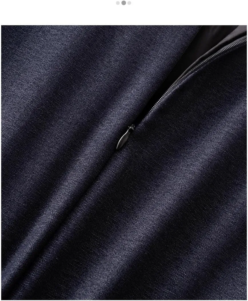 Casual Denim High-Waisted A-Line Midi Skirt for Women  Slimming Flowing Drape, Chic & Elegant Umbrella Skirt for Spring