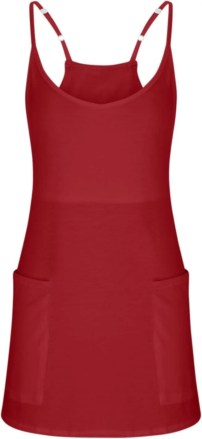 Ceboyel Short Summer Dress for Women Strappy Athletic Romper Hot Shot Mini Dress Workout Onesie Outfits With Pockes 2024