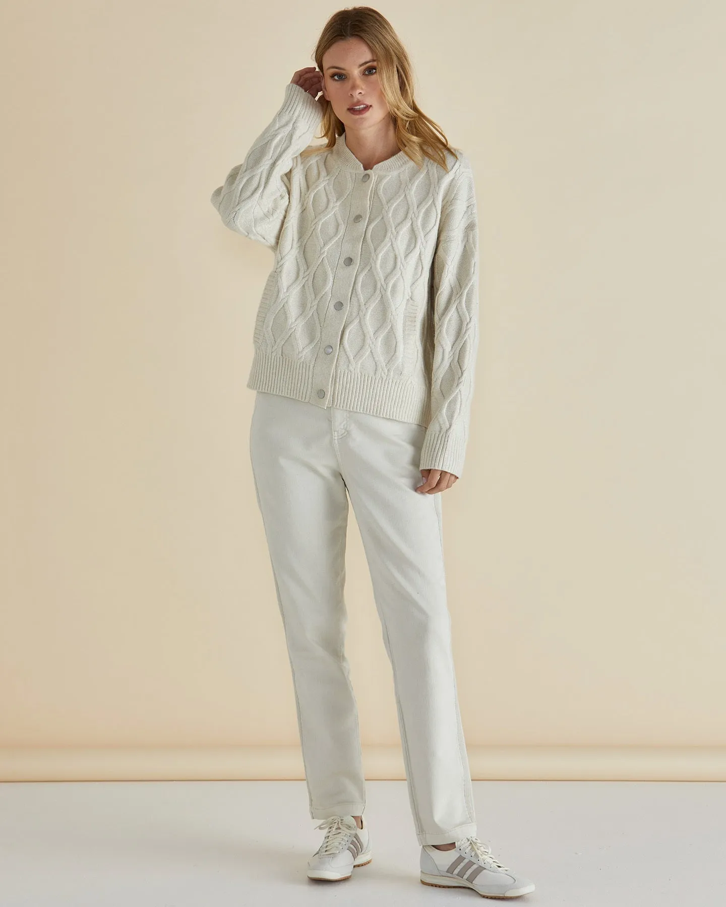 Celene Knit Cardigan Cream