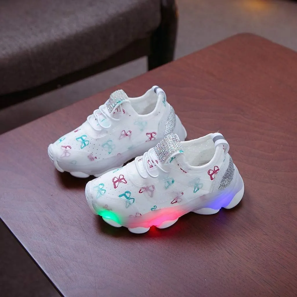 Children Boys Girls Sport Shoes Led Luminous Baby Shoes Running Shoes Kids Sneaker Toddler Walking Shoes