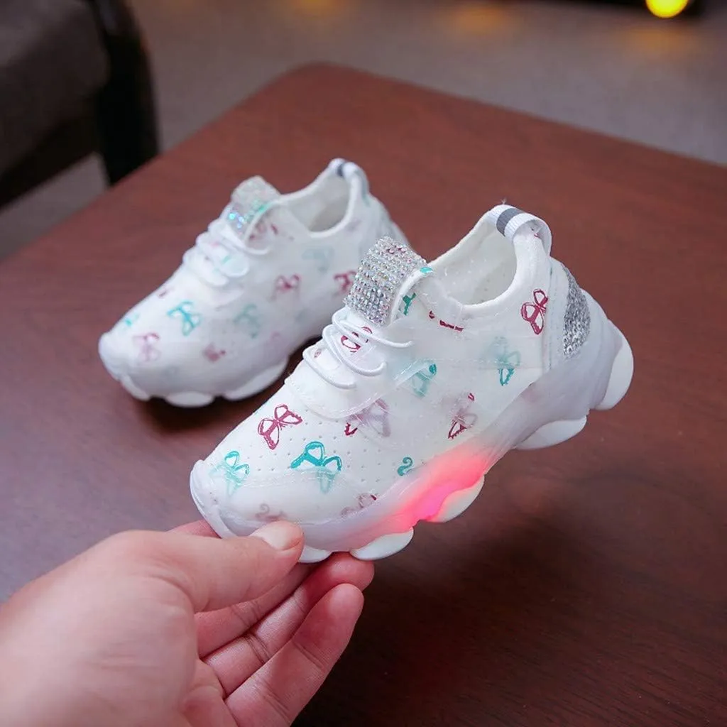 Children Boys Girls Sport Shoes Led Luminous Baby Shoes Running Shoes Kids Sneaker Toddler Walking Shoes
