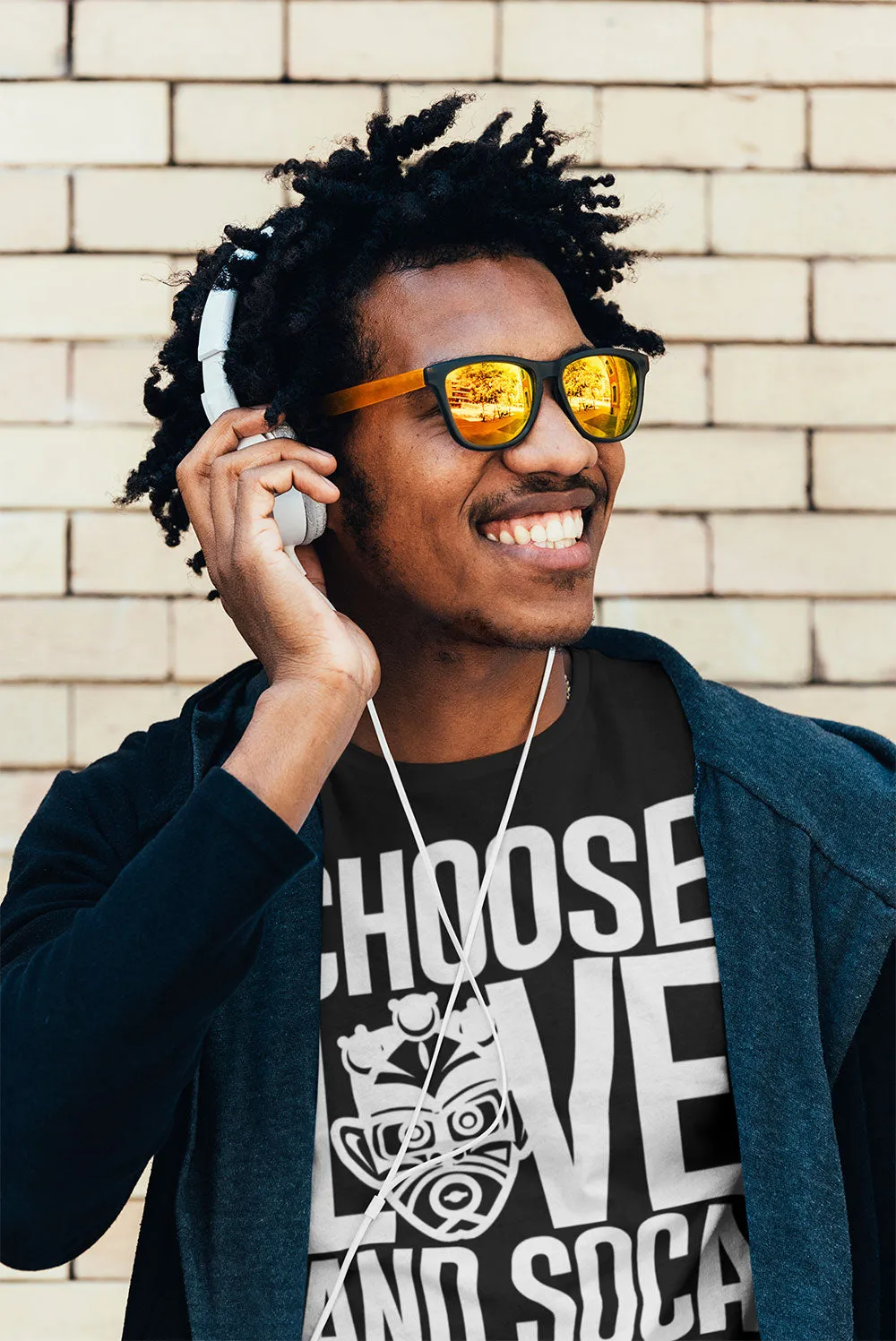 Choose LOVE and SOCA - Men's Premium Fitted T-Shirt