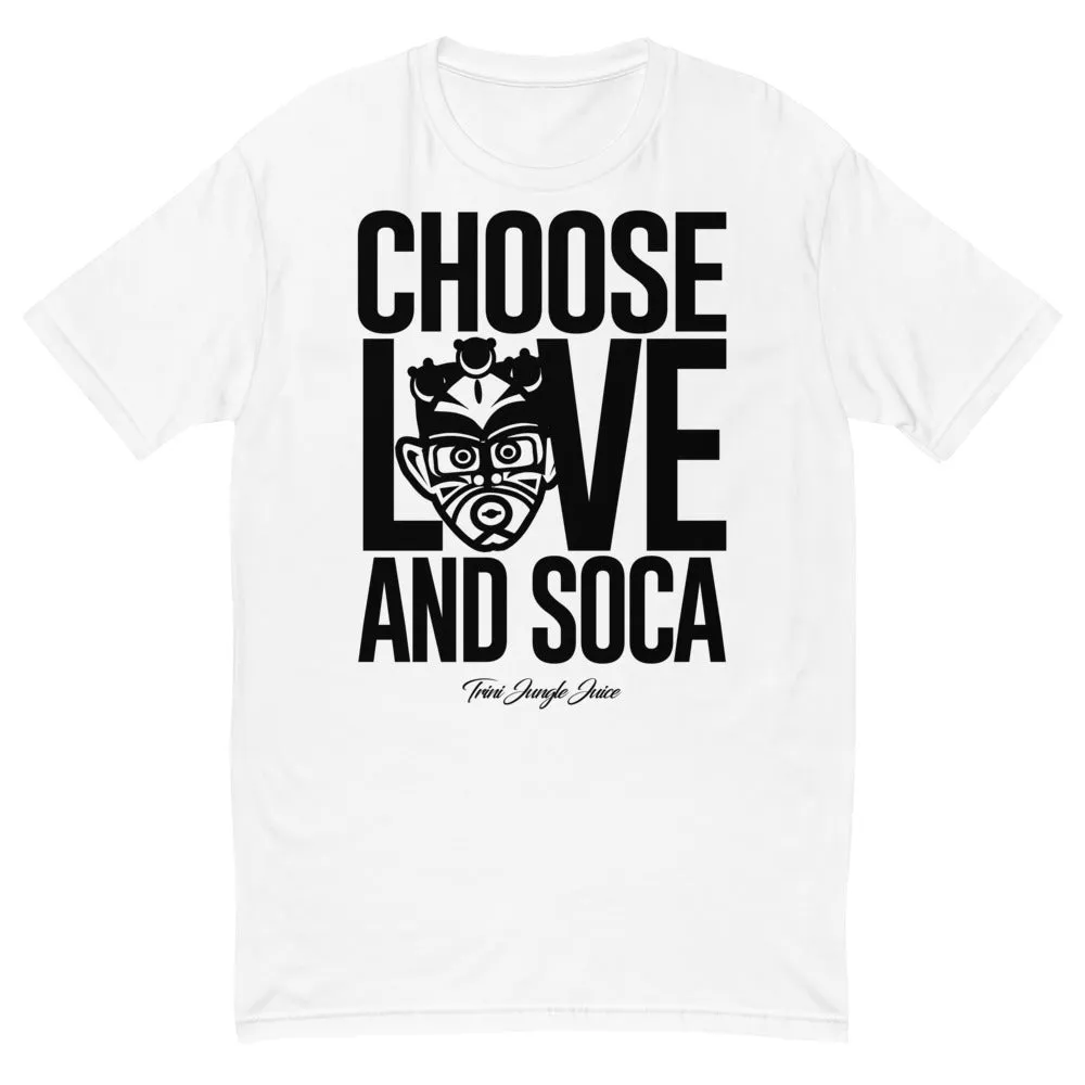 Choose LOVE and SOCA - Men's Premium Fitted T-Shirt