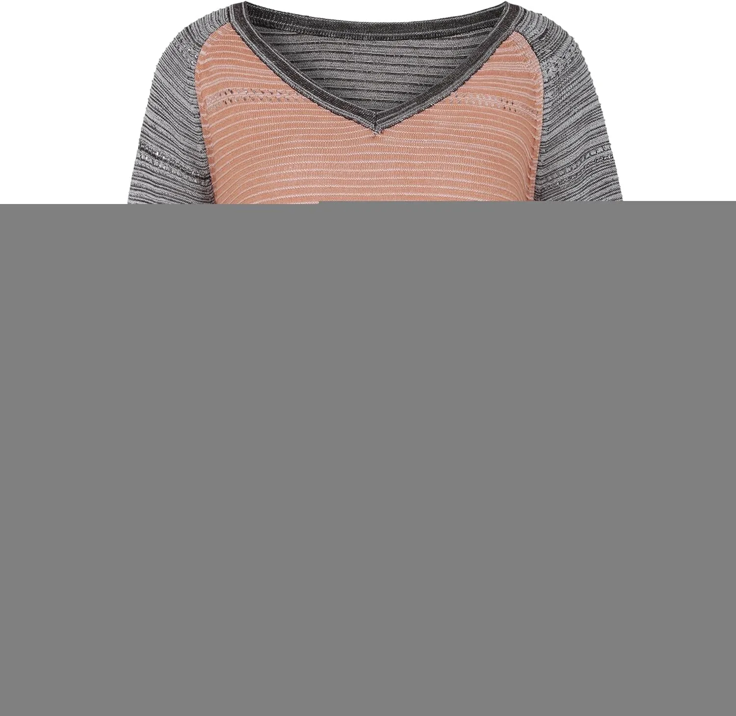 Color Block Crochet Sweaters for Women Casual Long Sleeve Striped Knit Sweatshirt Pullover Trendy Fall Tops