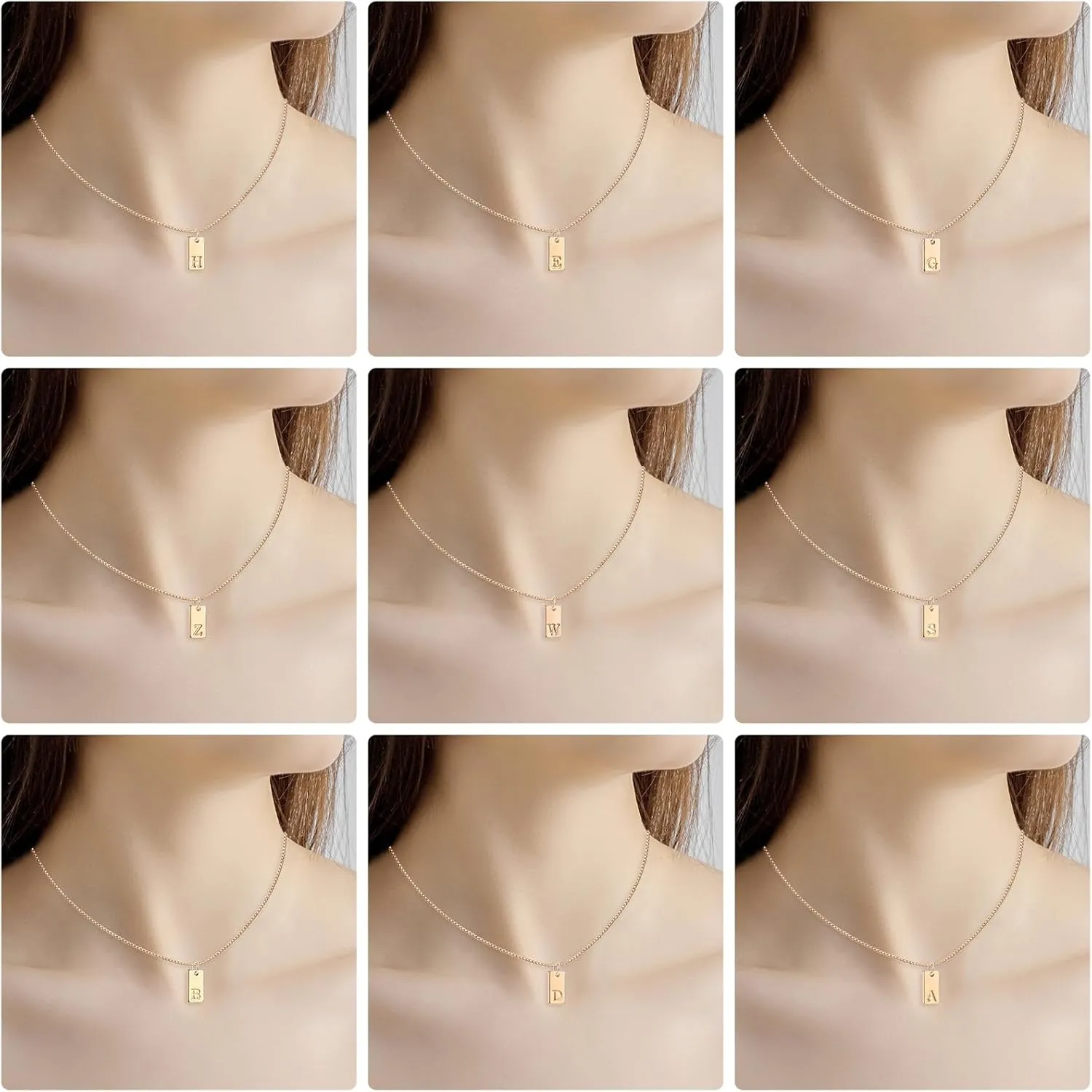 Dainty 14K Gold Initial Pendant Necklaces for Women Gold Plated Trendy Simple Personalized Letter Choker Necklaces Cute Name Necklaces Jewelry Gifts