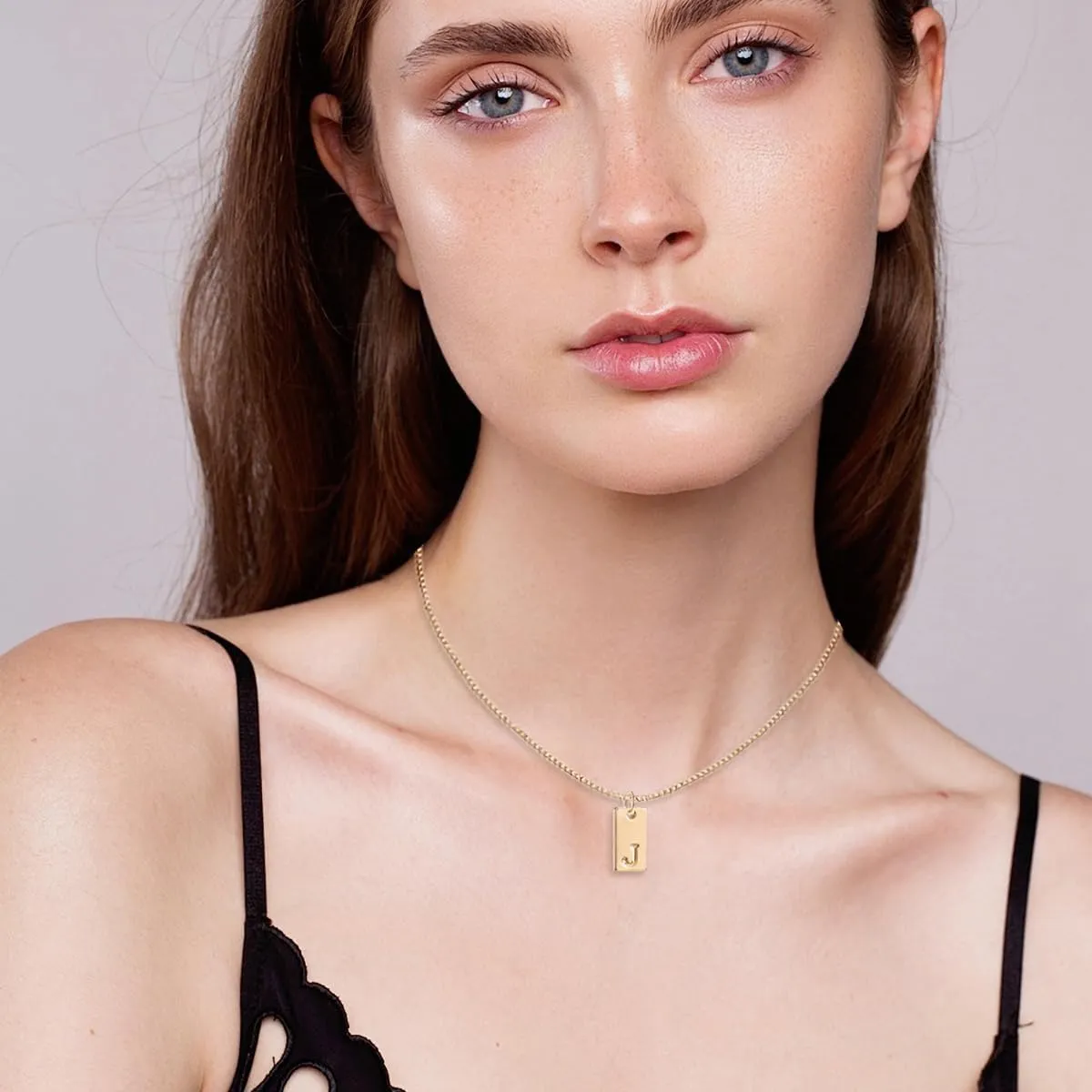 Dainty 14K Gold Initial Pendant Necklaces for Women Gold Plated Trendy Simple Personalized Letter Choker Necklaces Cute Name Necklaces Jewelry Gifts