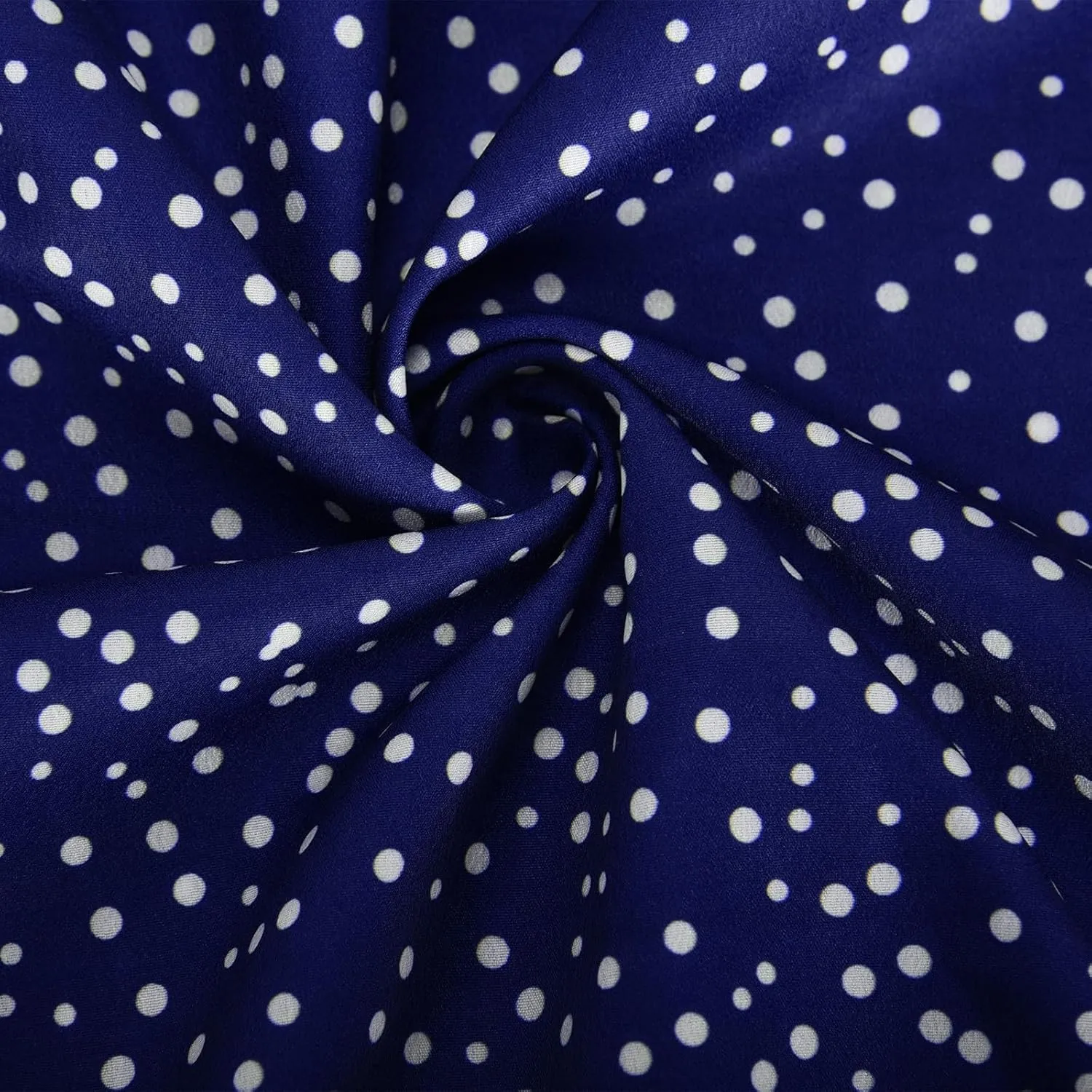 Dresses for Women 2024 Summer Beach Casual Loose Short Sleeve Flowy Swing Maxi Dress Classic Polka Dots Print Sundress