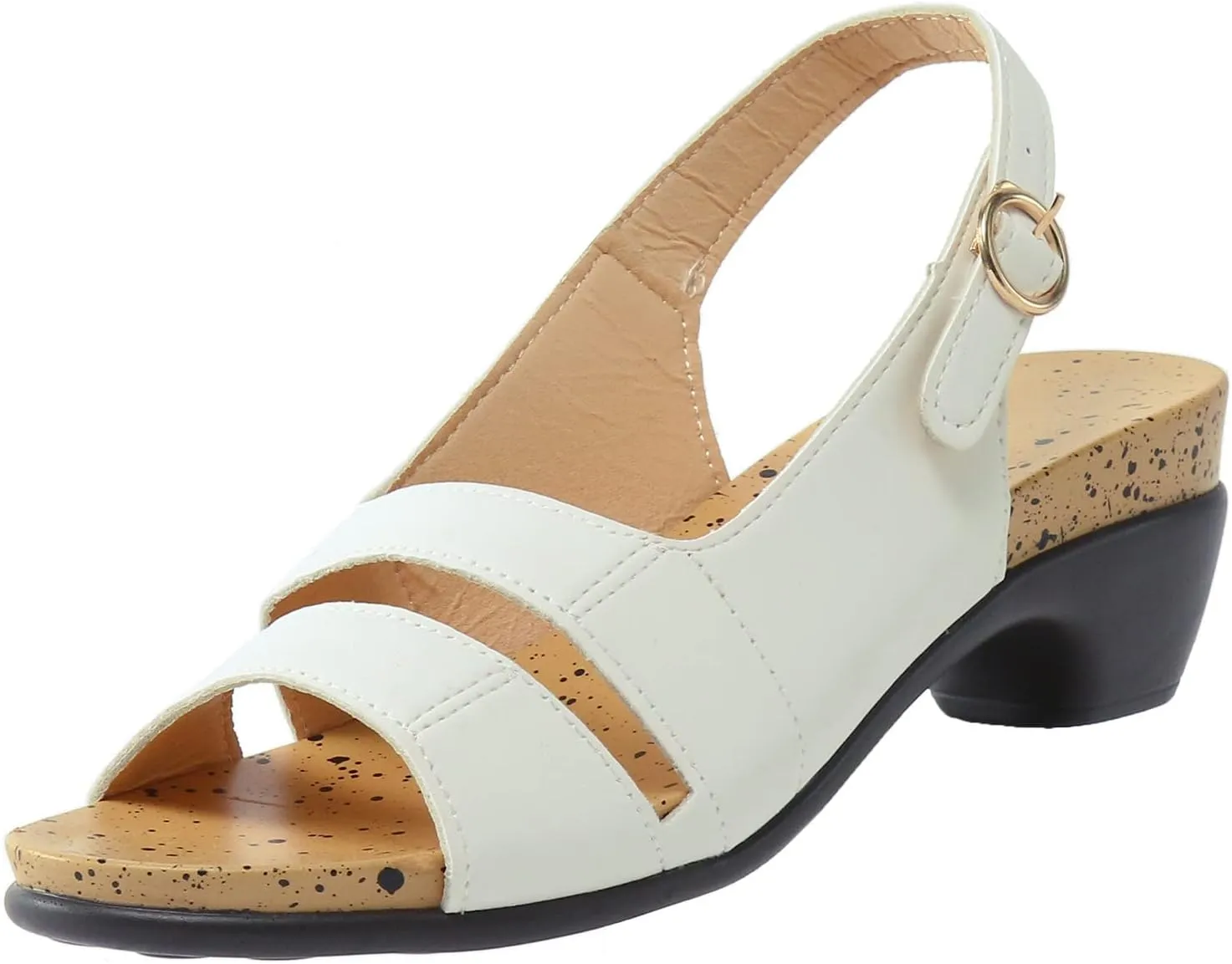 Eduavar Dressy Sandals Women, Sandals Women Orthopedic Sandals Dressy Open Toe Low Heel Sandals with Ankle Strap