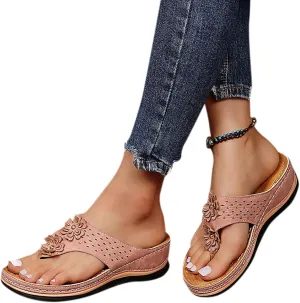 Eduavar Summer Sandals for Women 2023, Womens Sandals Summer Flip Flops Comfortable Wedge Sandals Women Outdoor Shoes