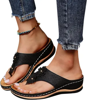 Eduavar Summer Sandals for Women 2023, Womens Sandals Summer Flip Flops Comfortable Wedge Sandals Women Outdoor Shoes