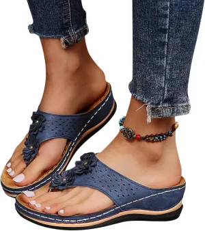 Eduavar Summer Sandals for Women 2023, Womens Sandals Summer Flip Flops Comfortable Wedge Sandals Women Outdoor Shoes