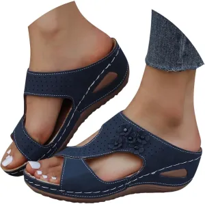 Eduavar Womens Sandals Dressy, Sandals Women Comfortable Sandals Slippers Open Toe Wedge Sandals with Arch Support