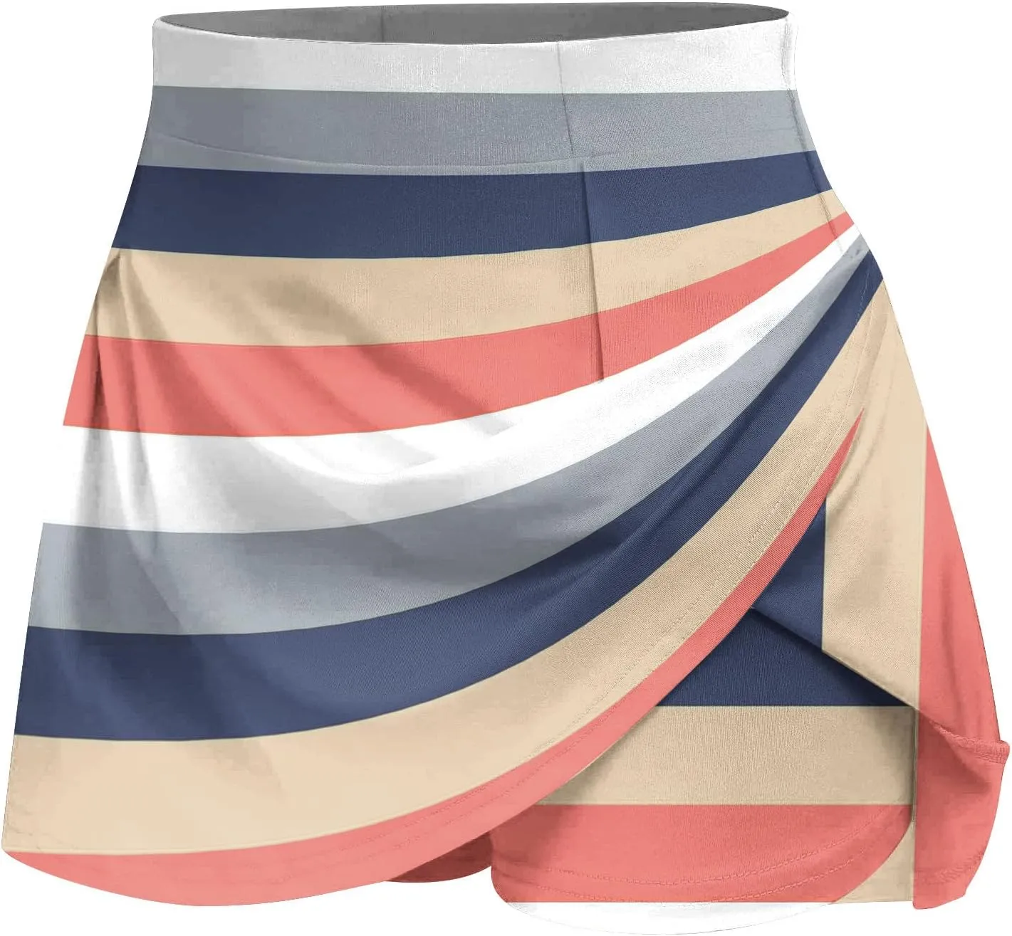 Firzero Women Sexy High Waisted Skirt Summer Printed Athletic Stretchy Tennis Skater Skirts Inner Shorts Mini Yoga Skorts