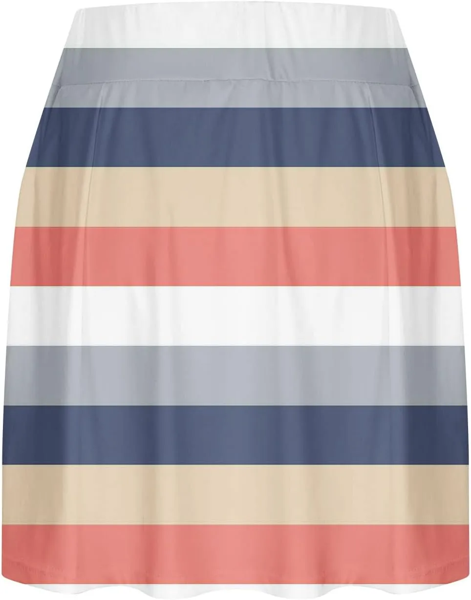 Firzero Women Sexy High Waisted Skirt Summer Printed Athletic Stretchy Tennis Skater Skirts Inner Shorts Mini Yoga Skorts