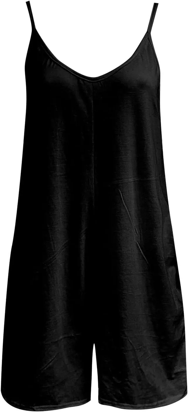 FZVYD Womens Summer Dresses Sleeveless Mini Dress U Neck Spaghetti Strap Sundress Athletic Basic Short Dress with Pockets