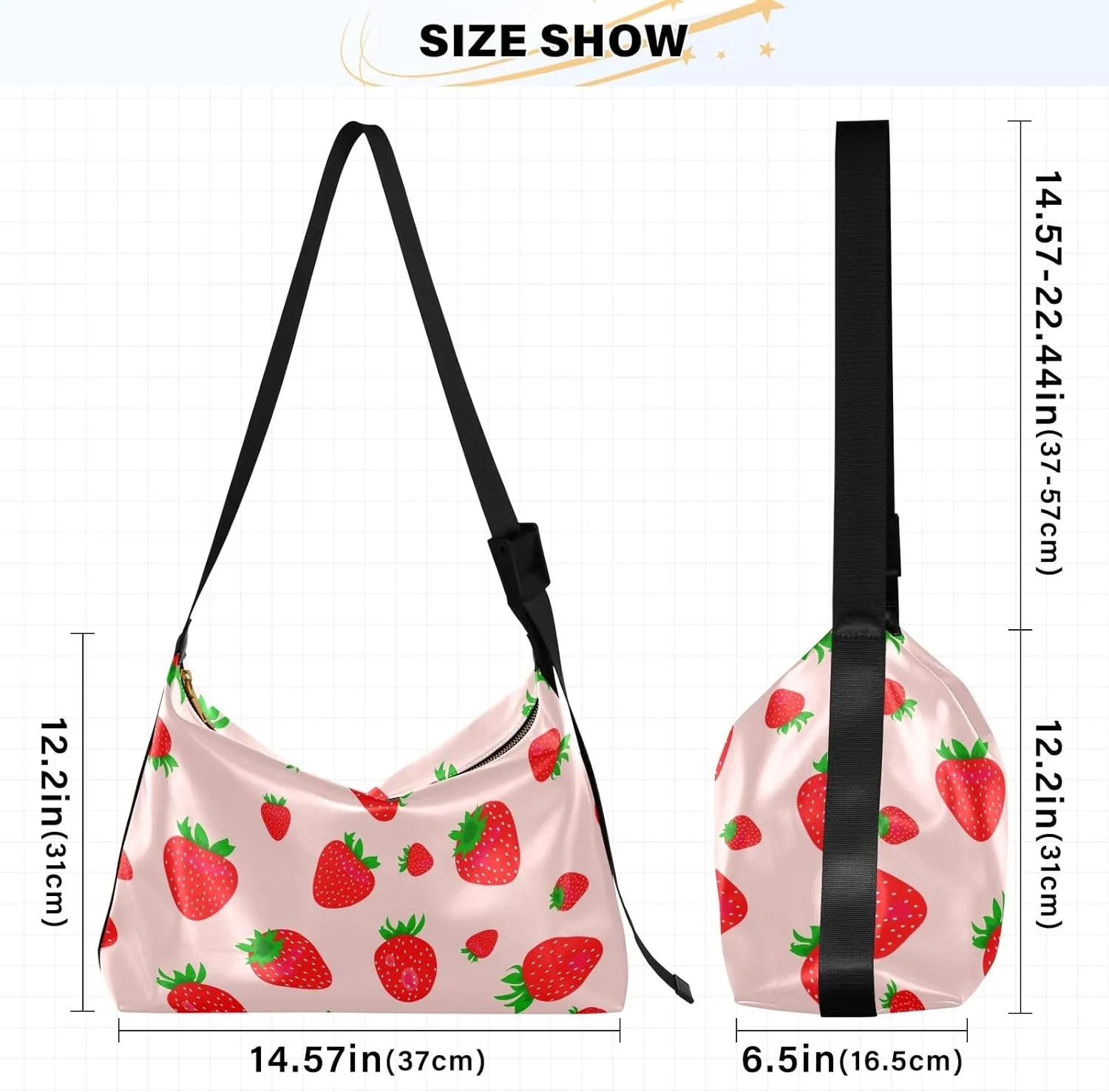 GAIGEO Fantasy Underwater World Shoulder Strap Bag, Shoulder Bag, Mens Leather Crossbody Bags