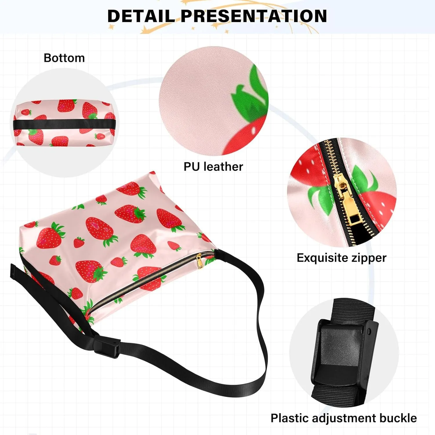 GAIGEO Fantasy Underwater World Shoulder Strap Bag, Shoulder Bag, Mens Leather Crossbody Bags