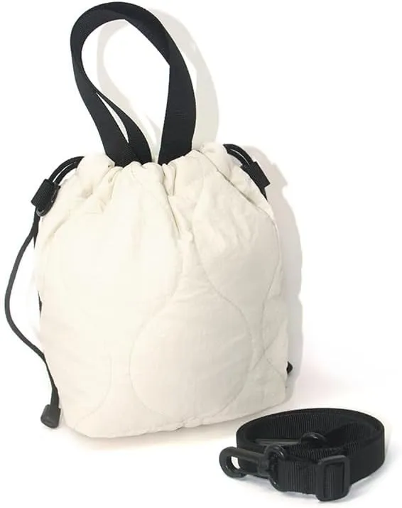 Geerlagly mini handbag, drawstring crossbody bag nylon quiltedwomen's large capacity bucket,daily travel,shopping