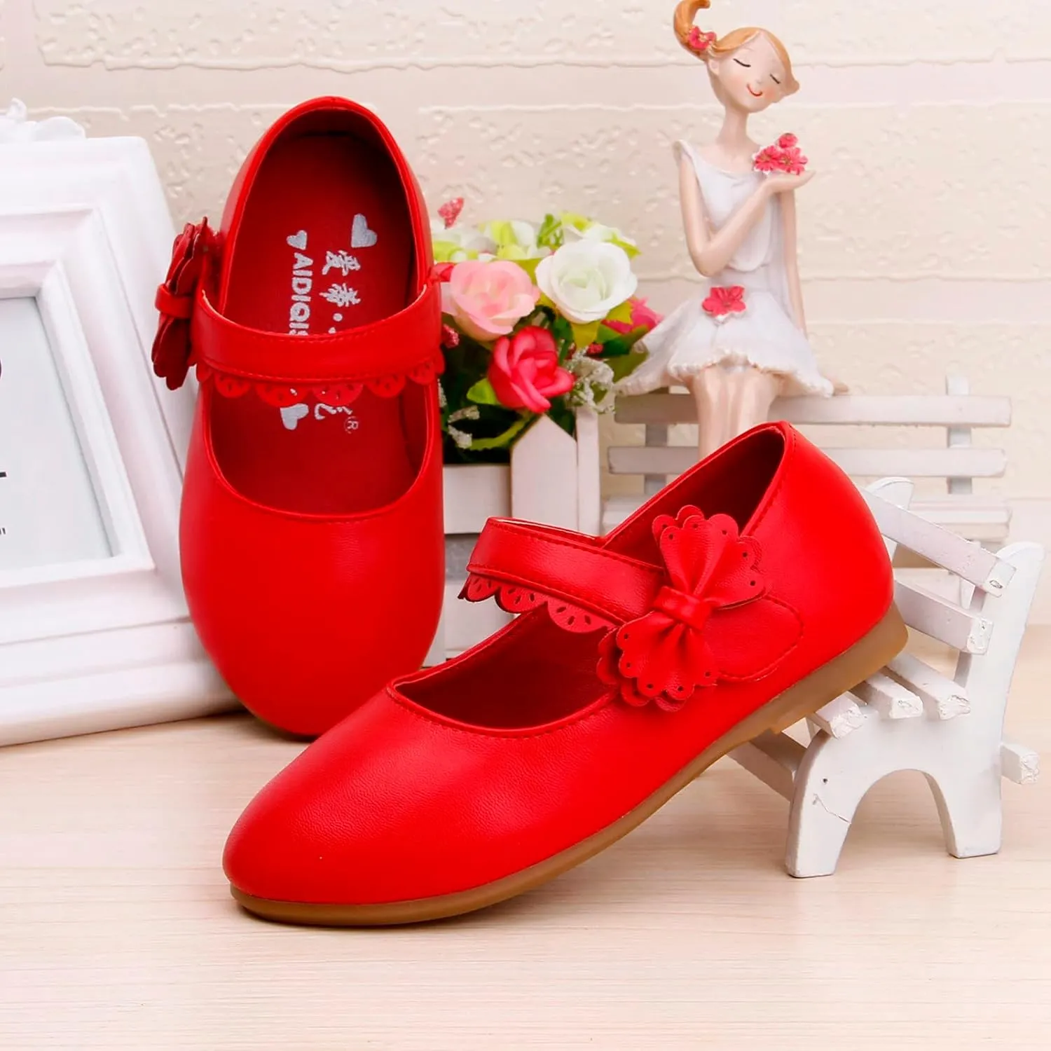 Girls Dress Shoes Toddler Flower Girl Little Kids Mary Jane Ballet Flats Bow Wedding School Party Communion Shoes