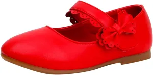 Girls Dress Shoes Toddler Flower Girl Little Kids Mary Jane Ballet Flats Bow Wedding School Party Communion Shoes