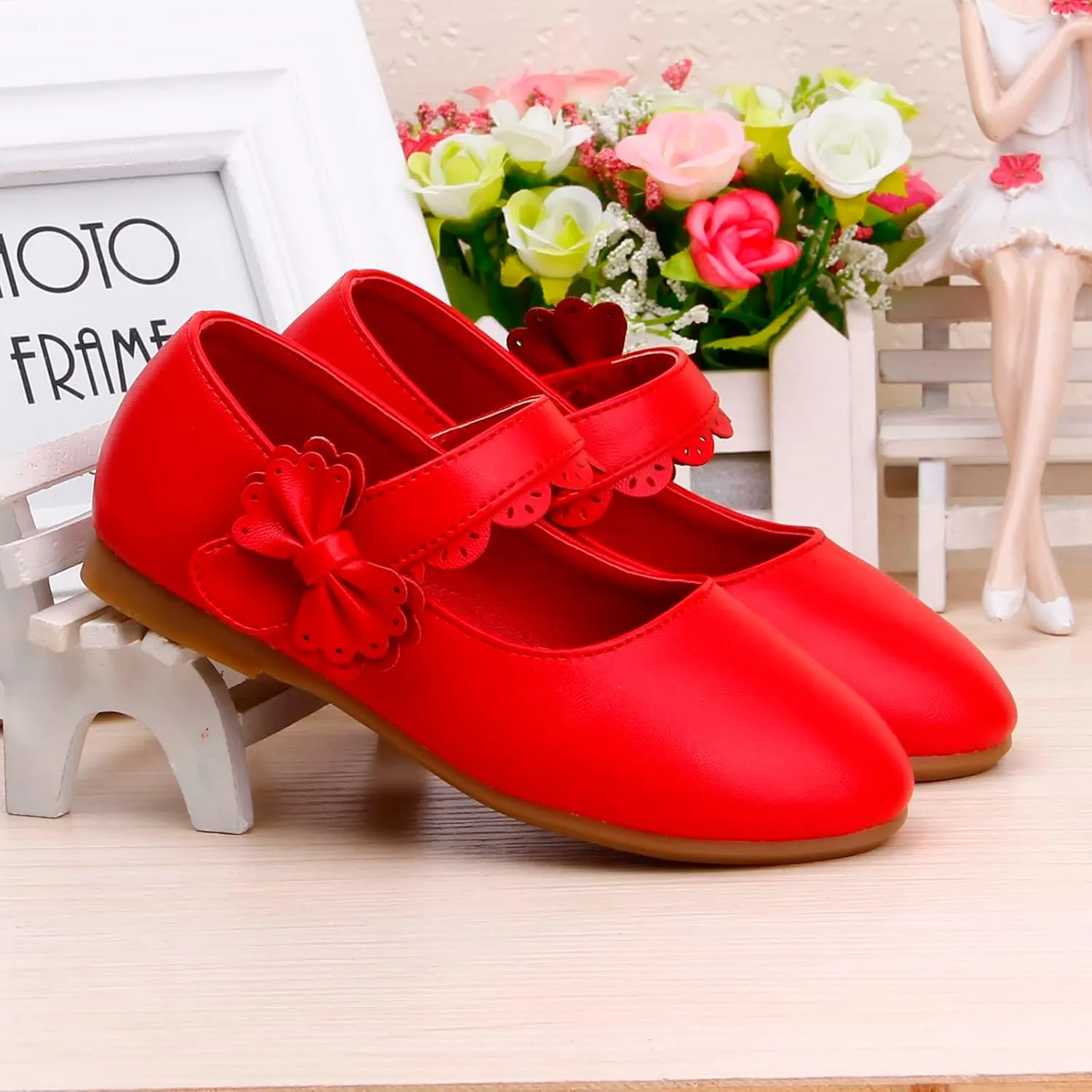 Girls Dress Shoes Toddler Flower Girl Little Kids Mary Jane Ballet Flats Bow Wedding School Party Communion Shoes