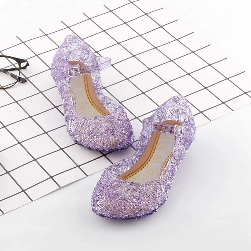 Girls Jelly Sandals Dress Up Mary Jane lats Heels Dance Pary Single Shoes for Kids Toddler Boy Shoes Infant