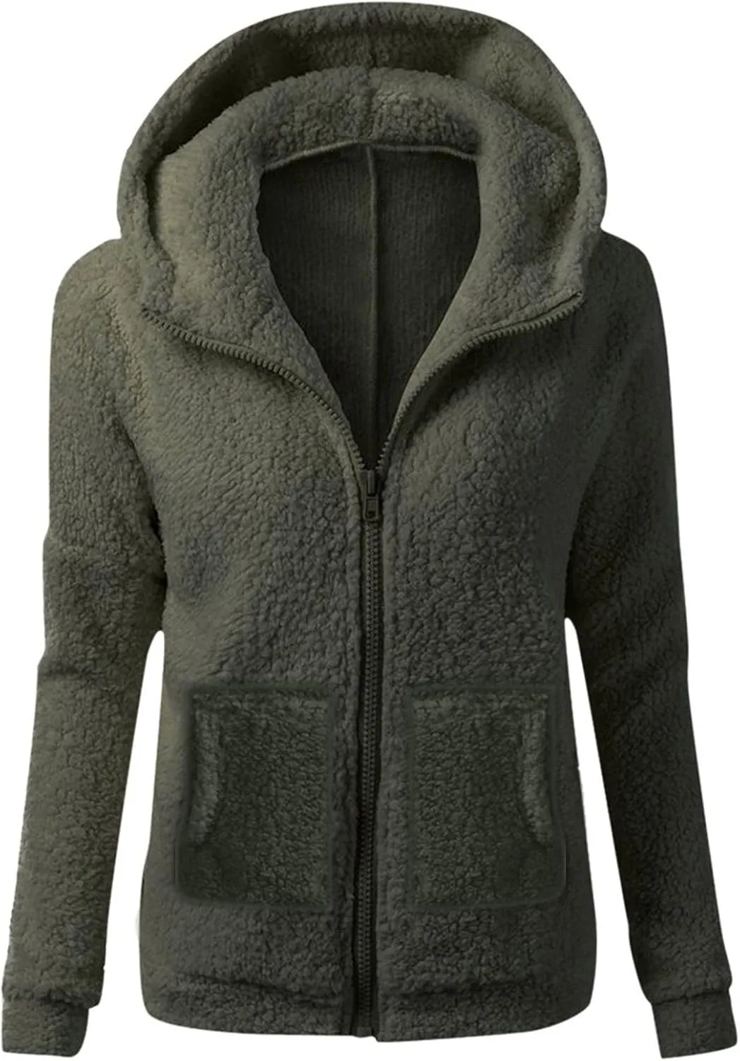 GOFULY Womens Hoodies Zip Up Lightweight Fleece Lined Sherpa Jacket Western Fall Winter Coats With Pockets Solid Outfits 2024