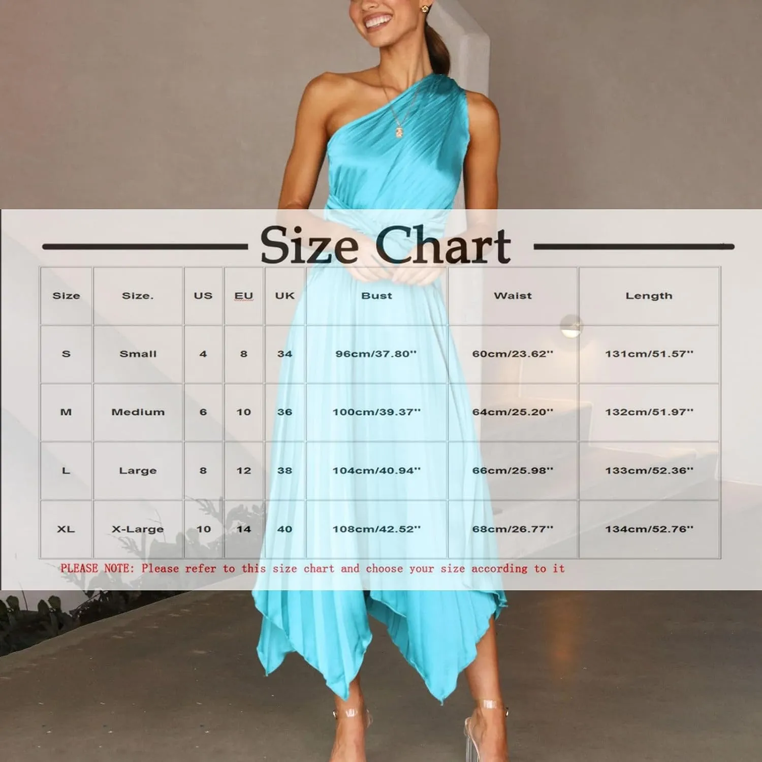 HGps8w Women's 2025 Summer Satin Dress Elegant One Shoulder Sleeveless Pleated Wedding Guest Cocktail Party Midi Dresses