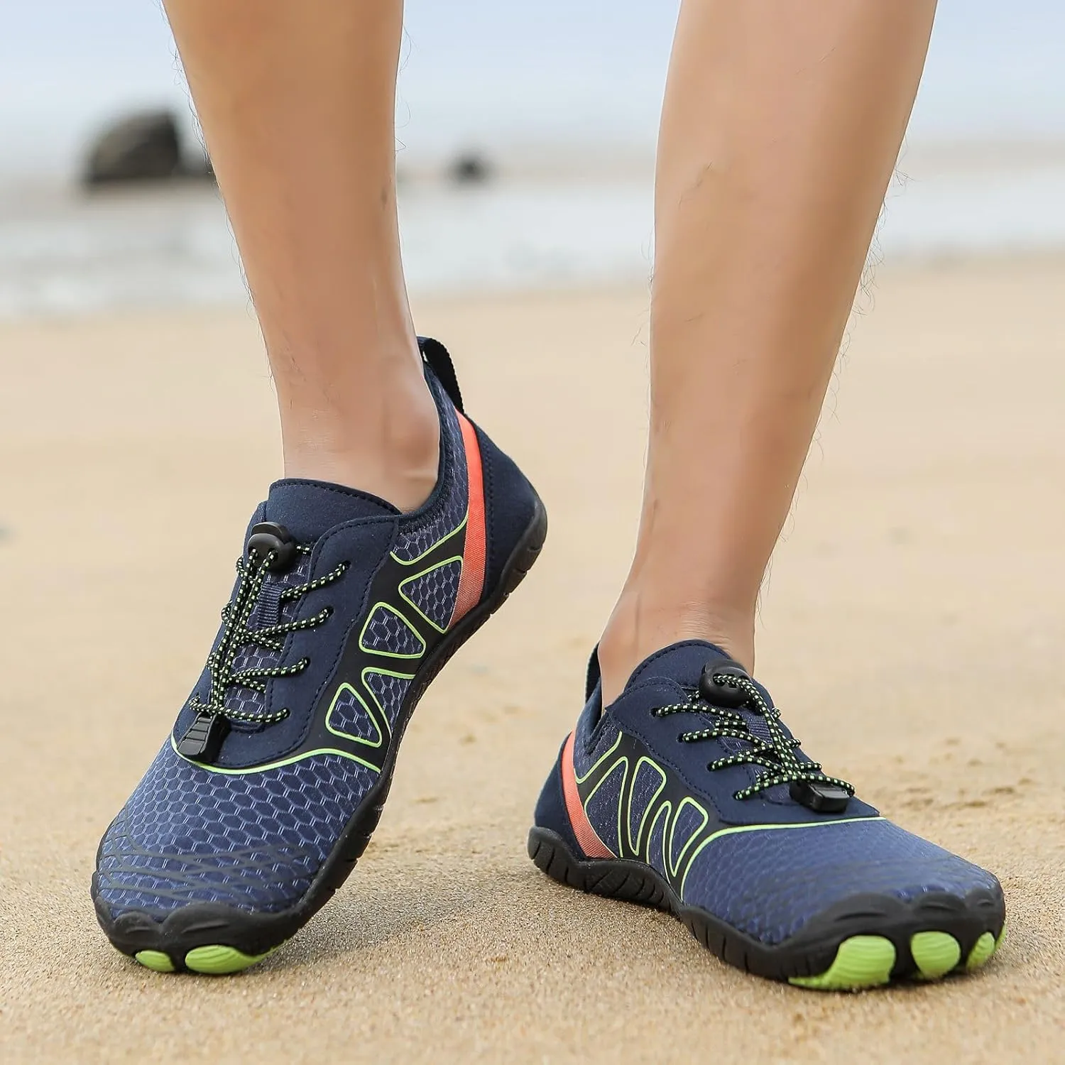 Hike Barefoot Shoes Women Wide Toe Box Walking Shoes Comfortable Breathable Sneakers Grounded Footwear Neuropathy Barefoot Shoe Zero Drop Running Sneakers Swim Socks Quick Dry Lightweight