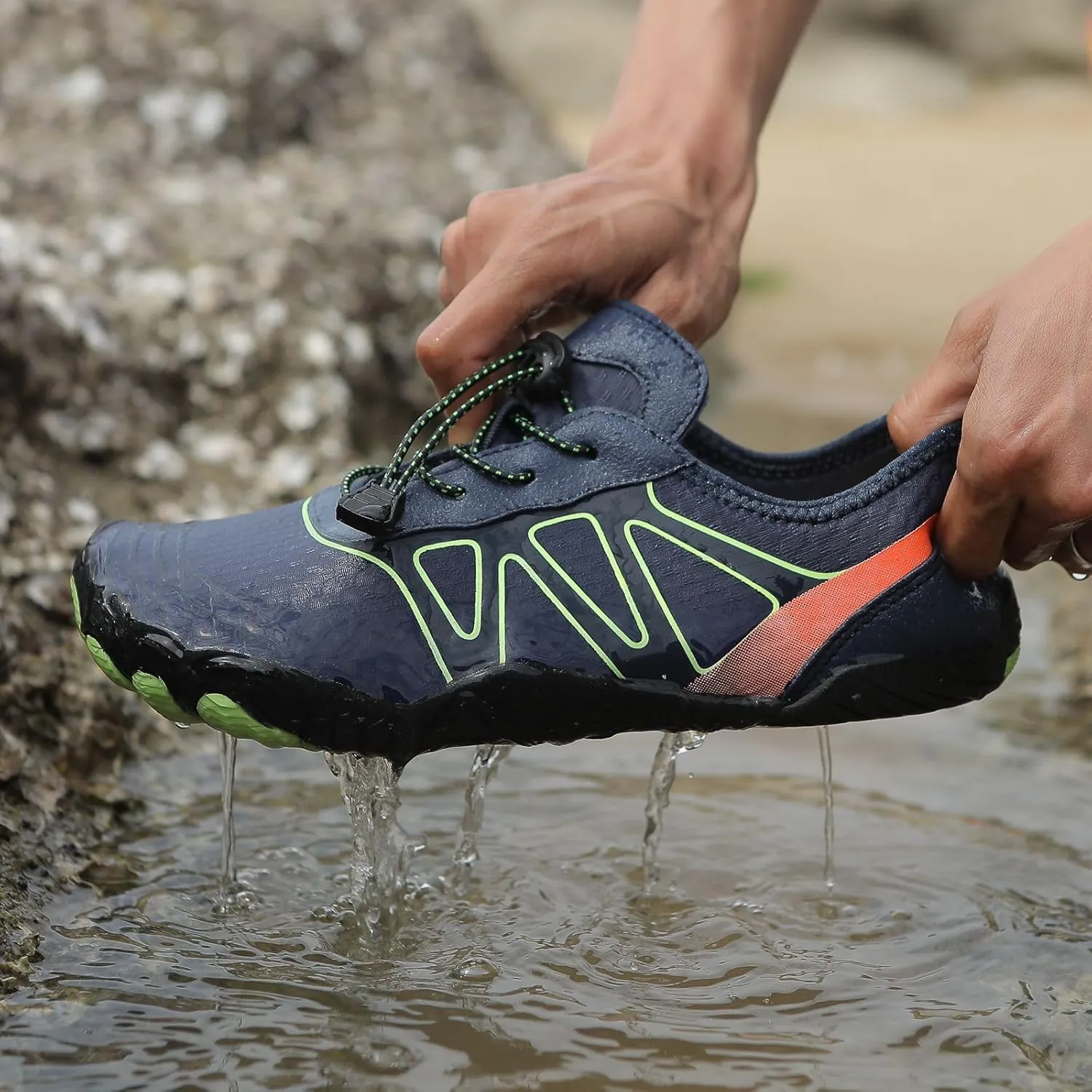 Hike Barefoot Shoes Women Wide Toe Box Walking Shoes Comfortable Breathable Sneakers Grounded Footwear Neuropathy Barefoot Shoe Zero Drop Running Sneakers Swim Socks Quick Dry Lightweight