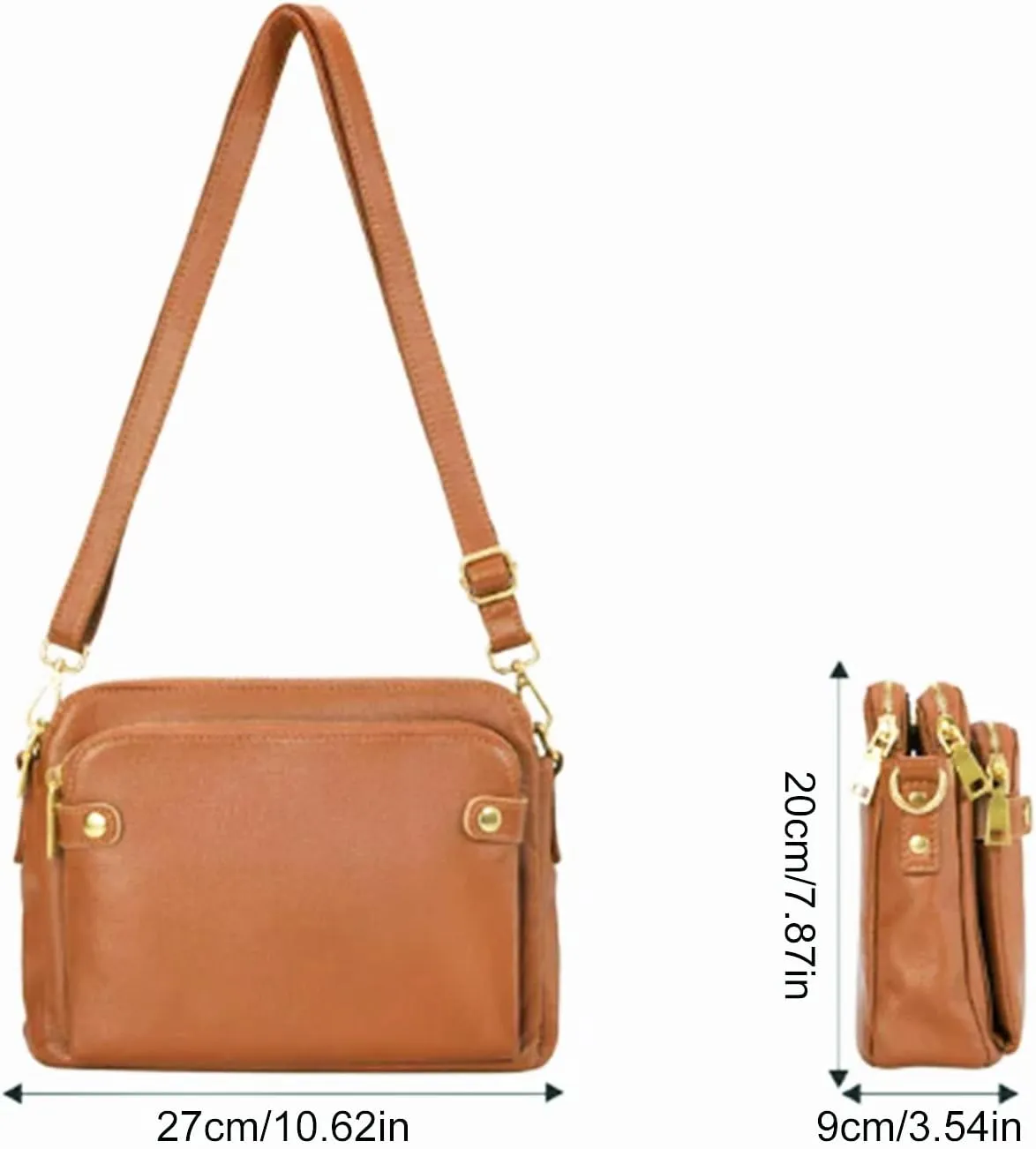 Hobo Nylon Crescent Crossbody Bag for Women Shoulder Hobo Purse for Travel with Front Zipper Pocket